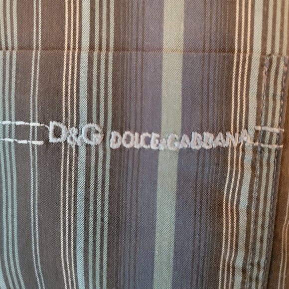 D&G By Dolce & Gabbana Blue striped button up. - Picture 4 of 9